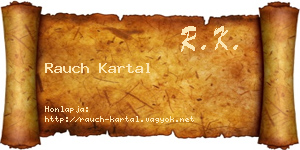 Rauch Kartal névjegykártya